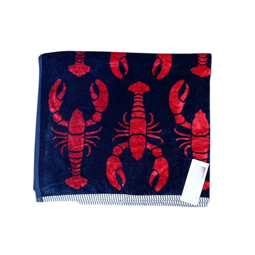 NEW Caro LOBSTER/CRAWFISH DESIGN REVERSIBLE Beach Towel